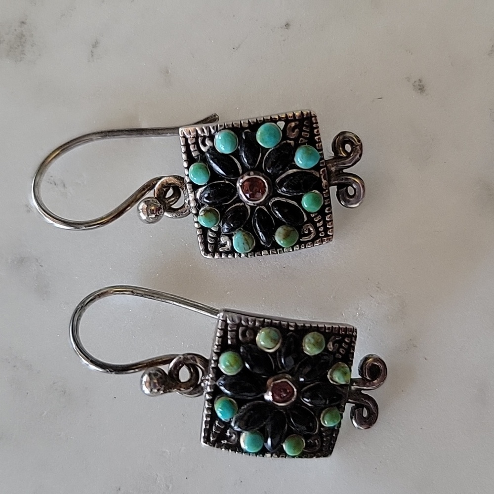 Turquoise and 925 Silver Dangle Earrings for a Stylish Look